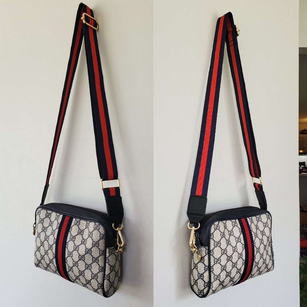 Gucci Navy and Red Crossbody Bag - Picture 5 of 13